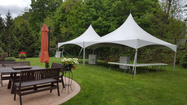20x20 High Peak Cross Cable Frame Tent - Image 3