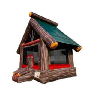 Log Cabin Inflatable Jumper - Commercial-Grade, Wholesale Supplier, 13 ft