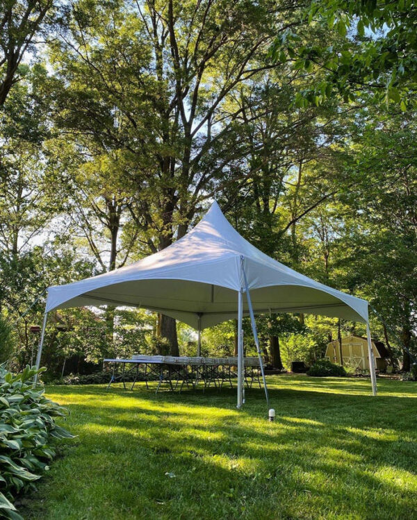 20x20 High Peak Cross Cable Frame Tent - Image 7