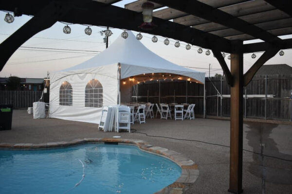 20x20 High Peak Cross Cable Frame Tent - Image 8