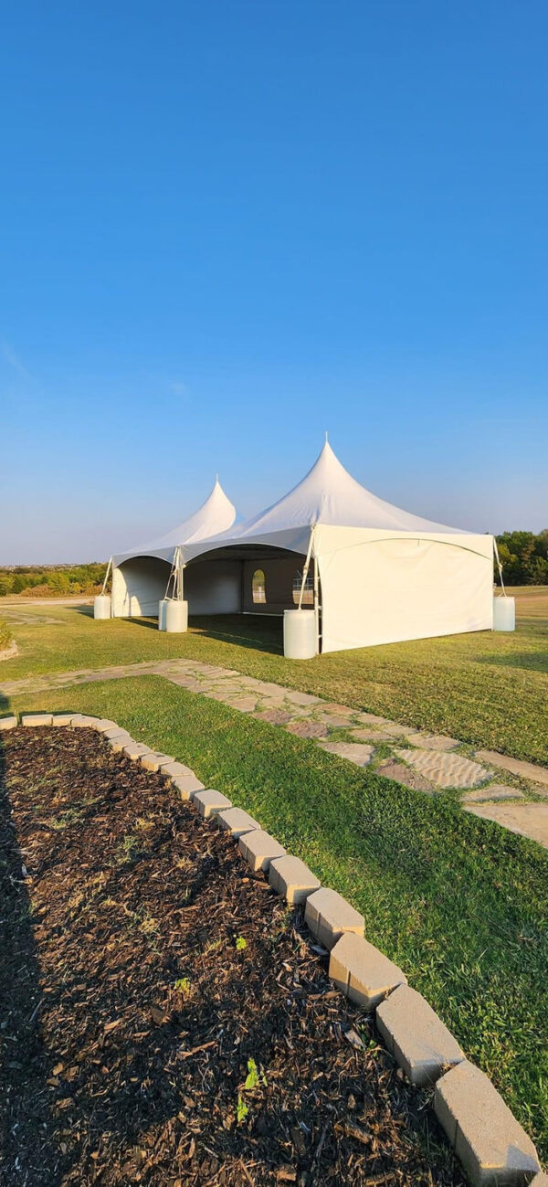 20x20 High Peak Cross Cable Frame Tent - Image 2