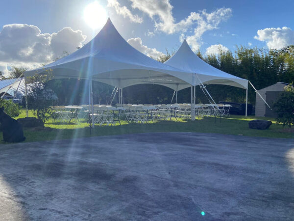20x20 High Peak Cross Cable Frame Tent - Image 9